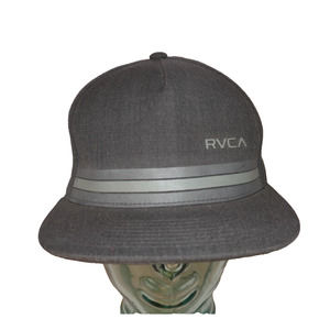 RVCA 3 Stripe Logo Snapback Hat Cap